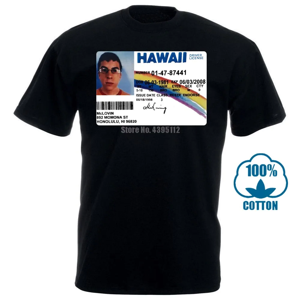 

Mclovin Id Card Superbad Geek Mens 100% Cotton T Shirt 015239