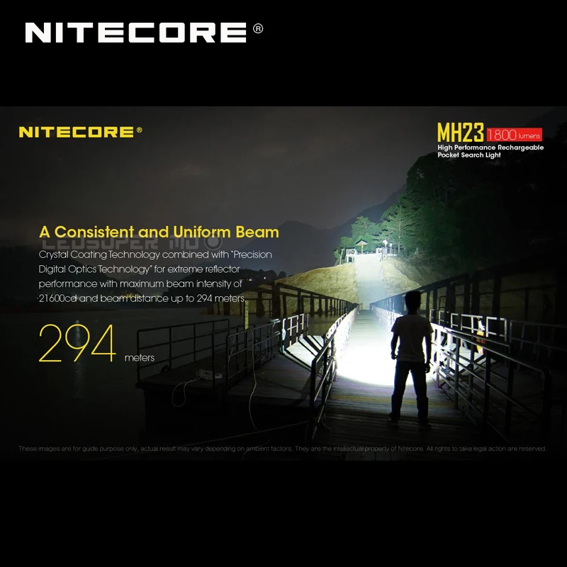 Карманный поисковый светильник Nitecore MH23 CREE XHP35 HD светодиодный Micro-USB Перезаряжаемый 1800 люмен флэш-светильник