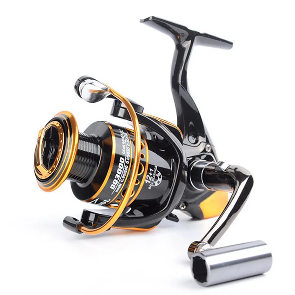 FDDL Metal Body 12+1 BB 1000-6000 Series 5.2:1 Black Spinning Wheel Carp Fishing Reel Gear Tackle | Спорт и развлечения