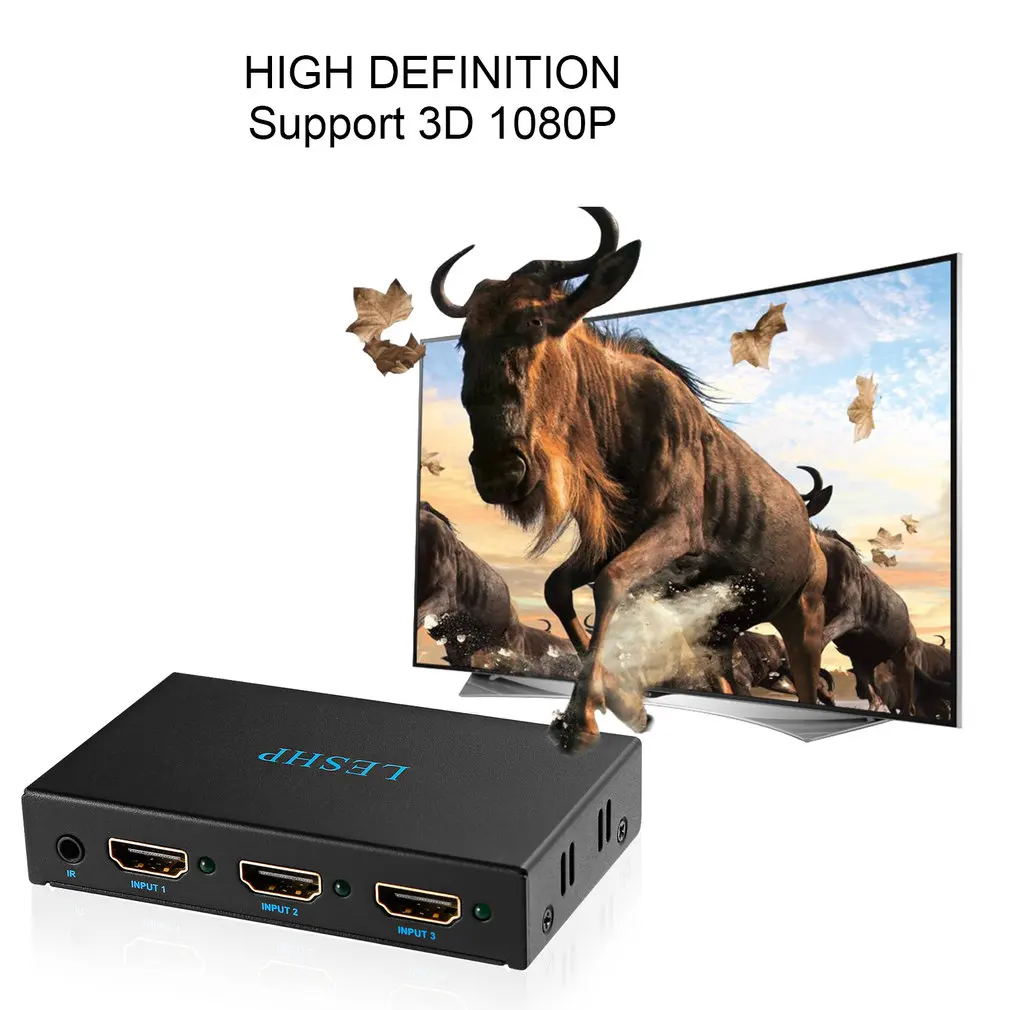 1080P 4K* 2K HD 3 порта выход HDMI переключатель сплиттер коммутатор видео и аудио адаптер для HD ТВ ПК Xbox PS3 PS4 DVD