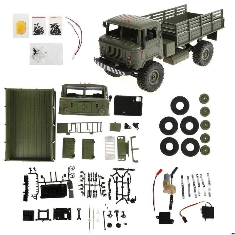 

WPL B - 24 1:16 2.4G Mini Off-road RC Car Military Truck DIY Assembly Models