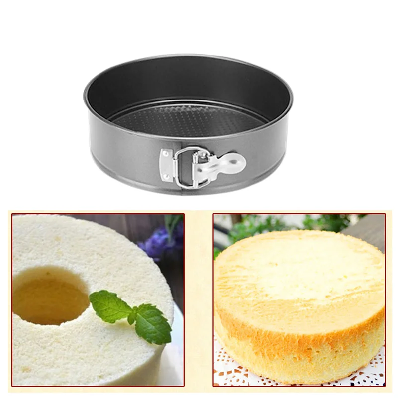 

Kitchen Cake Baking Pan Round Shape Non-stick Cake Mold Steel Springform Pan Set Removable Bottom Cake Decorating Tools Newest