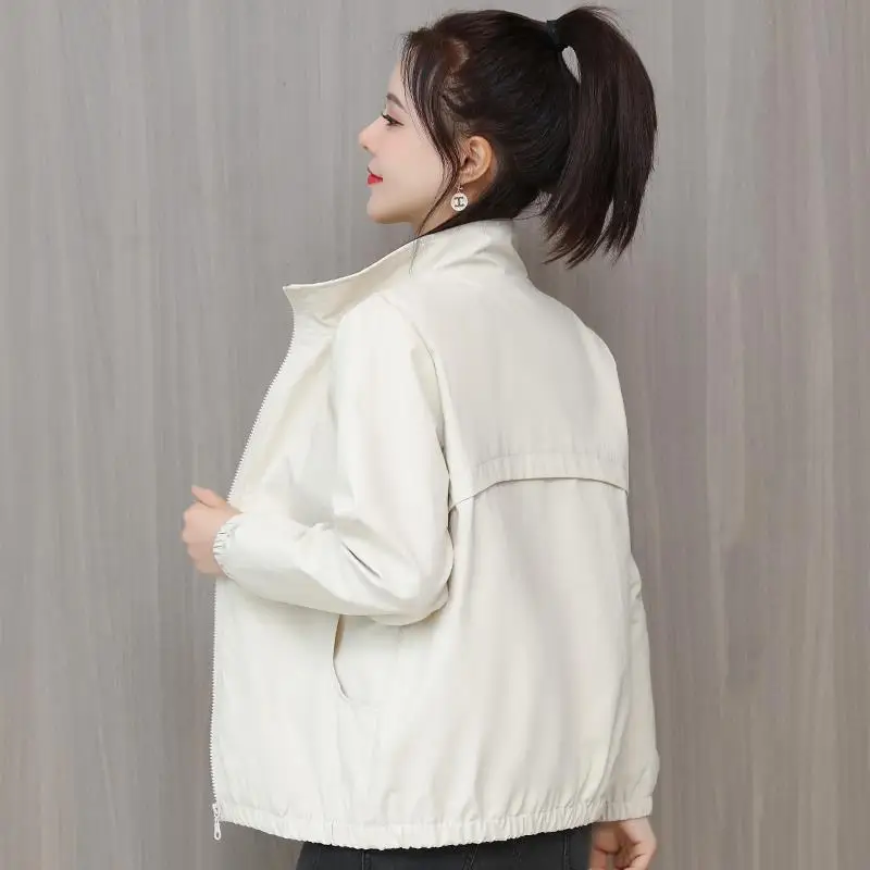 Women's Short Jacket 2021 Spring Autumn New Pure Color