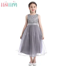 Iiniim/От 2 до 14 лет костюм для малышей кружевное платье-пачка с цветочным узором для маленьких девочек праздничное платье принцессы для дня рождения Детские платья для причастия