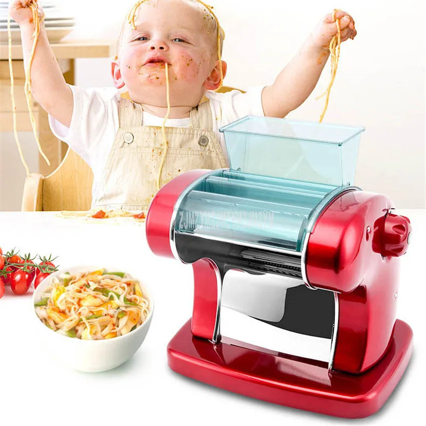 Stainless Steel Dough Press Machine 2.5mm Round 2/4.5mm Flat Noodle Making Machine Lasagne Spaghetti Tagliatelle Dumpling Maker
