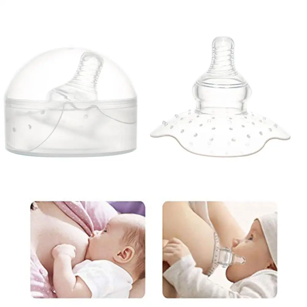 2PCS Maternity Silicone Nipple Shield Cover Breastfeeding Nursing Protector 