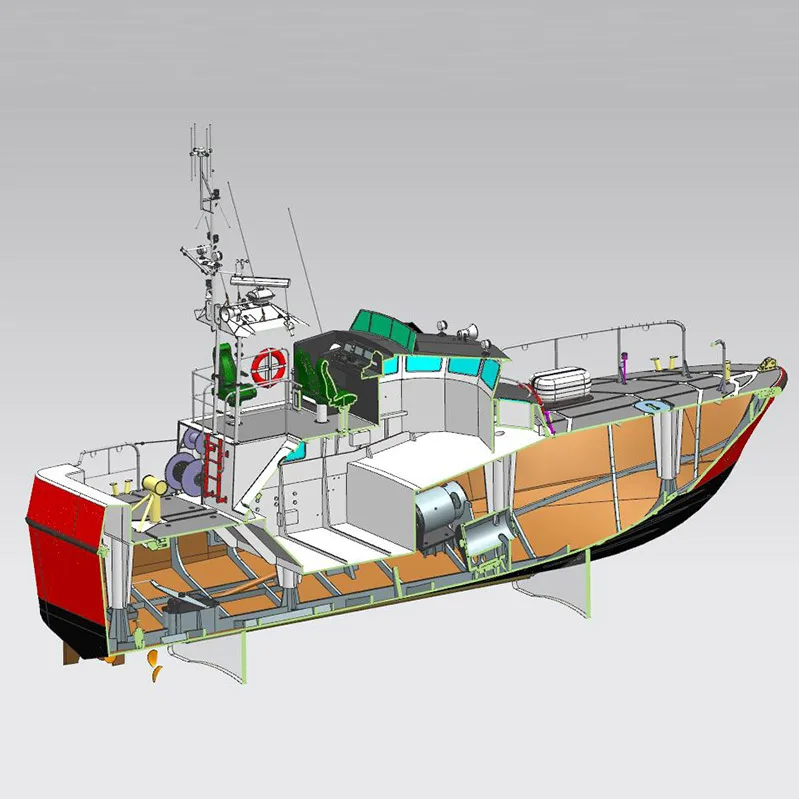 1/18 817mm Coast Guard Ship Assembled Remote Control Ship Model Kit DIY Handmade 3D Printing Parts 4