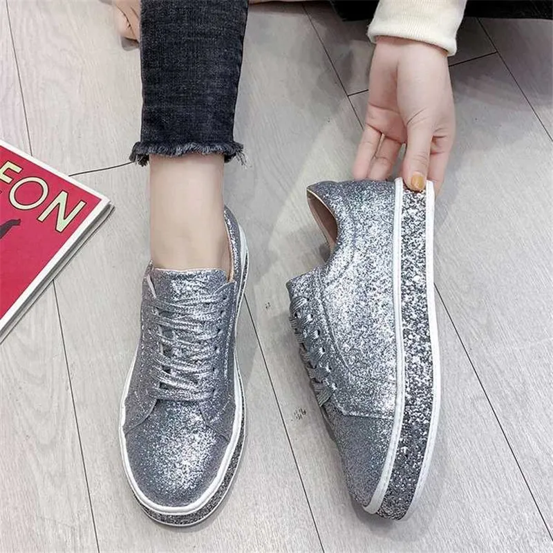 sequin canvas shoes