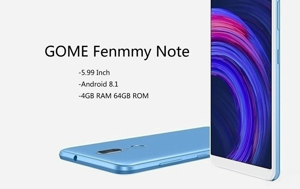 GOME Fenmmy Note 4G смартфон 5,9" Android 8,1 Octa-core 2,3 GHz 4GB+ 64GB 13.0MP+ 5.0MP Face ID мобильный телефон CN руководство