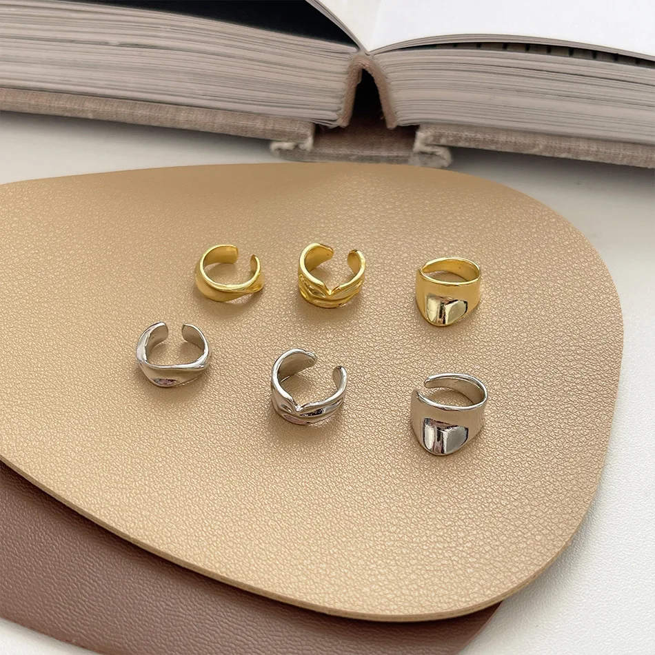 Серьги-клипсы Женские многослойные нестандартной геометрической формы