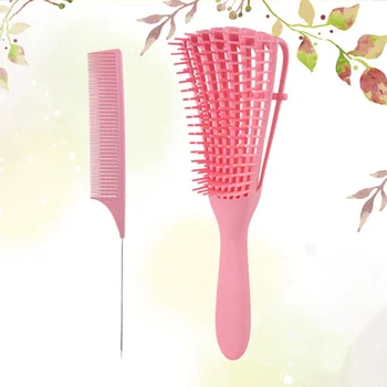 

1 Set 2pcs Massage Comb Plastic Claw Comb Octopus Massage Brush Smooth Hairdressing Comb Hairdressing Tool for Salon and Home (P