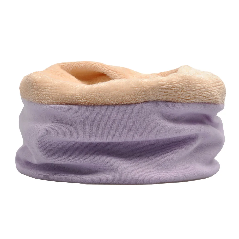 Beige Light Purple Унисекс дамы мужские стрейч бархат мягкая шляпа Шеи Обертывание шапки, шарфы сплошной цвет мульти-использование кепки - Цвет: Beige Light Purple