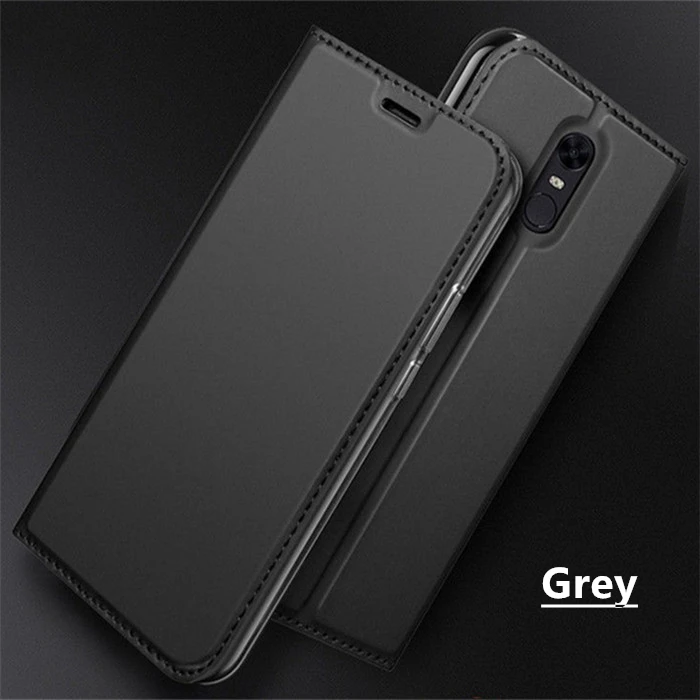 Кожаный чехол для HUAWEI Y6 Y7 Y5 Prime P30 P20 P10 Lite Чехол-книжка чехол крышка на Honor 20S 9X 7A 7C Pro 8A 8S 8X - Цвет: Серый