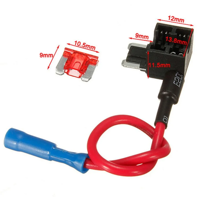 12V Fuse Holder Add-a-circuit TAP Adapter Micro Mini Standard ATM APM Blade Auto Fuse 10A Blade Car Waterproof Power Socket