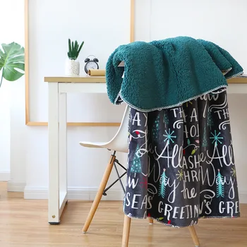 

Double Layers Warm Thick Owl Christmas Throw Blanket Plaids on the Sofa Bed Couch Cover Bedspread blankets 127*152cm