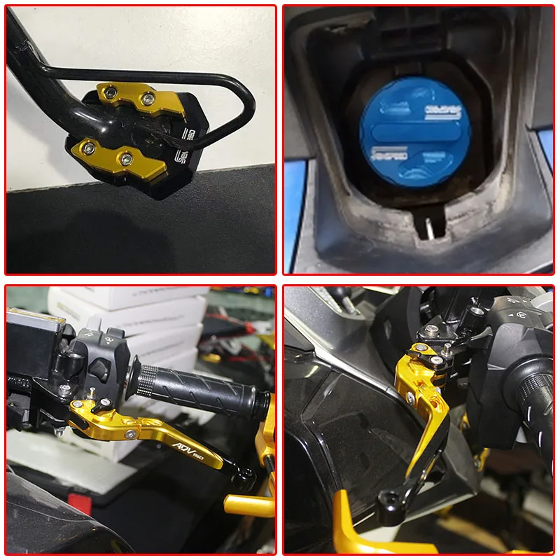 SEMSPEED парковочные рычаги, боковая стойка, газ, дизельное топливо, крышка, комплект для ADV150, ЧПУ, мотоцикл, складные рычаги тормозного сцепления