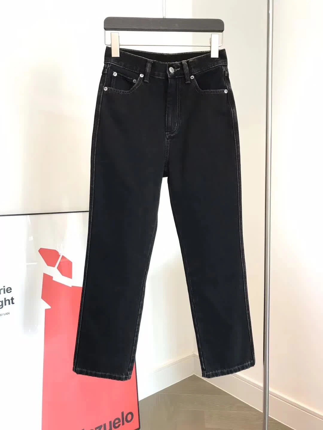 Женские Модные свободные Укороченные прямые джинсы 1224