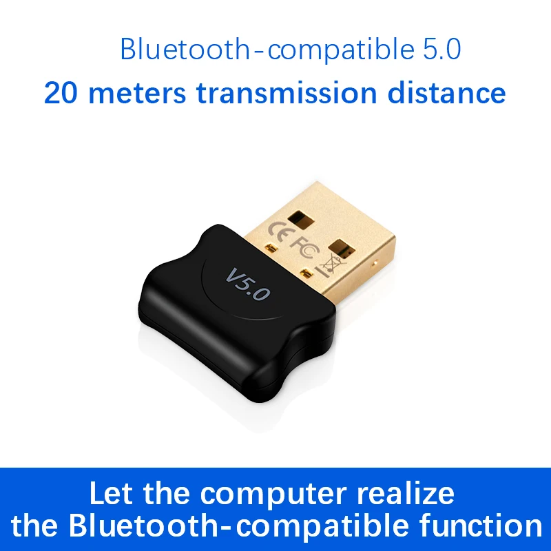 Беспроводной USB Bluetooth-адаптер 5 0 передатчик музыкальный приемник аудиоадаптер