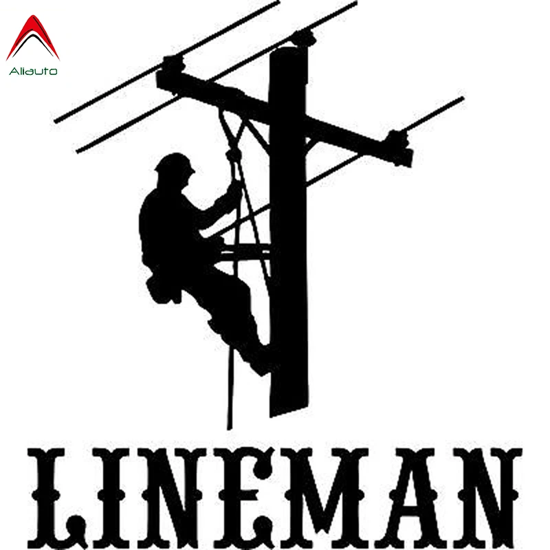 Aliauto креативные автомобильные стикеры Fun Lineman электрик Power Woker Man виниловый Декор