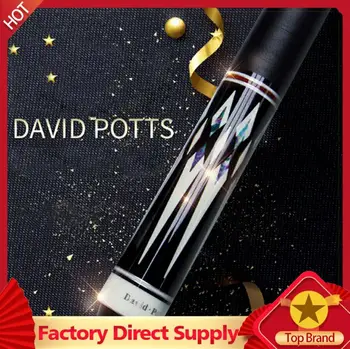 David Potts Billiard Pool Cue Stick 12.75mm with Pool Cue Case Set Professional High Quality Billiard Stick Kit China 2019 2018 new preoaidr pool cue case billiard stick carrying case supreme cue case pool billiards premium case for kits