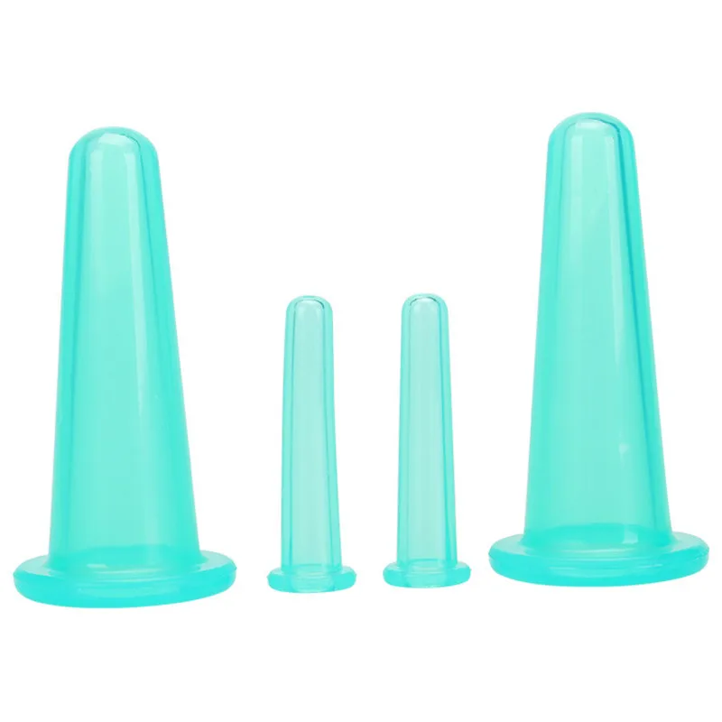 4 шт. банки для вакуумного массажа с антицеллюлитным силиконовым
