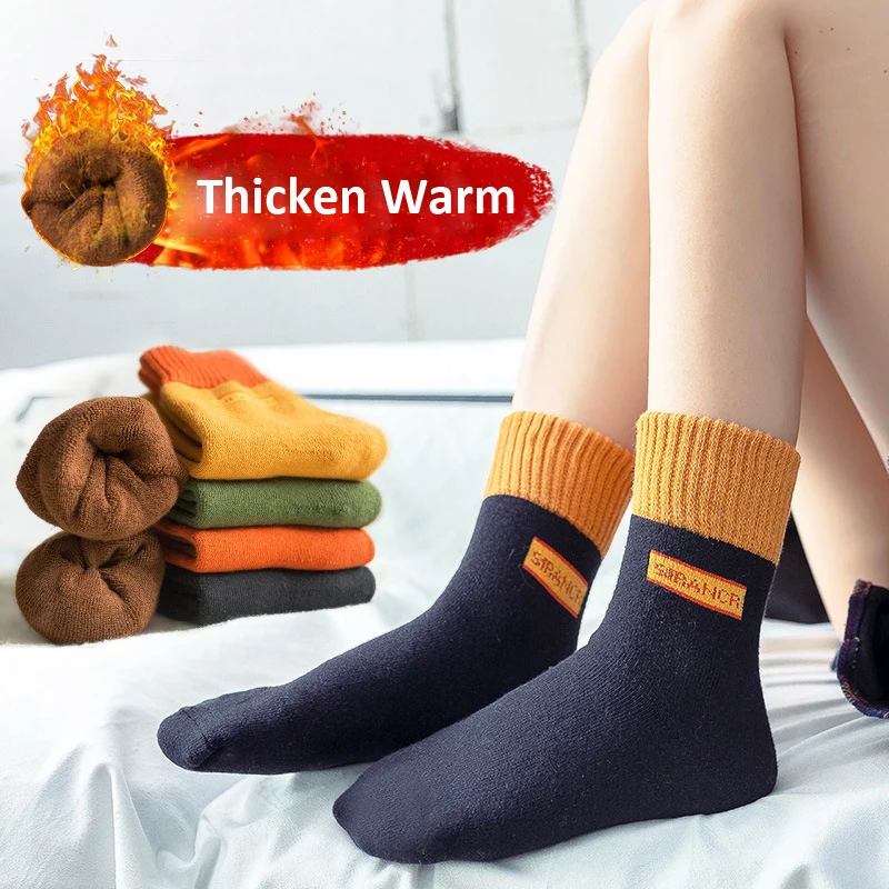 Плотные мягкие носки для женщин теплые тапочки девочек Invierno Mujer зимние