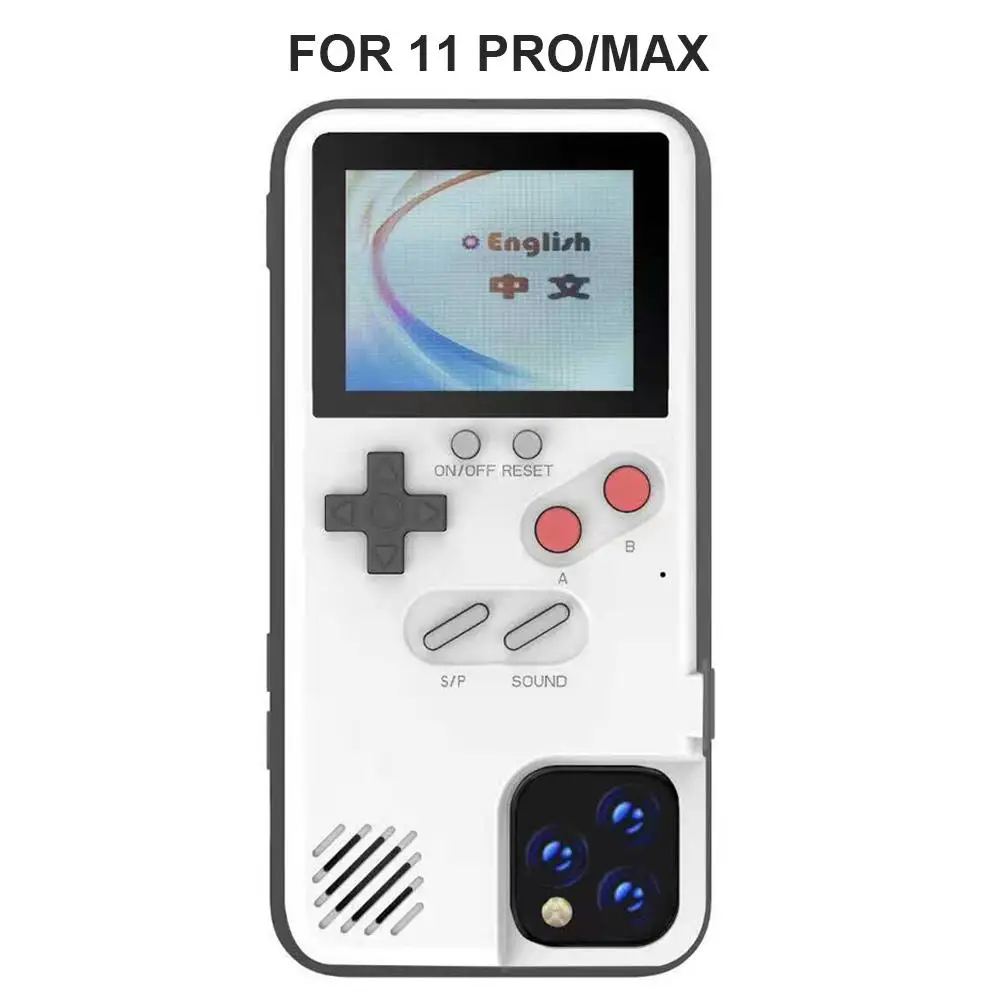 White For 11 Pro 5.8 3D Ретро игровой чехол для телефона с цветным экраном игровой автомат для iPhone 11/Pro/Max портативная игровая оболочка с 36 маленькими играми - Цвет: White For 11 Pro 5.8
