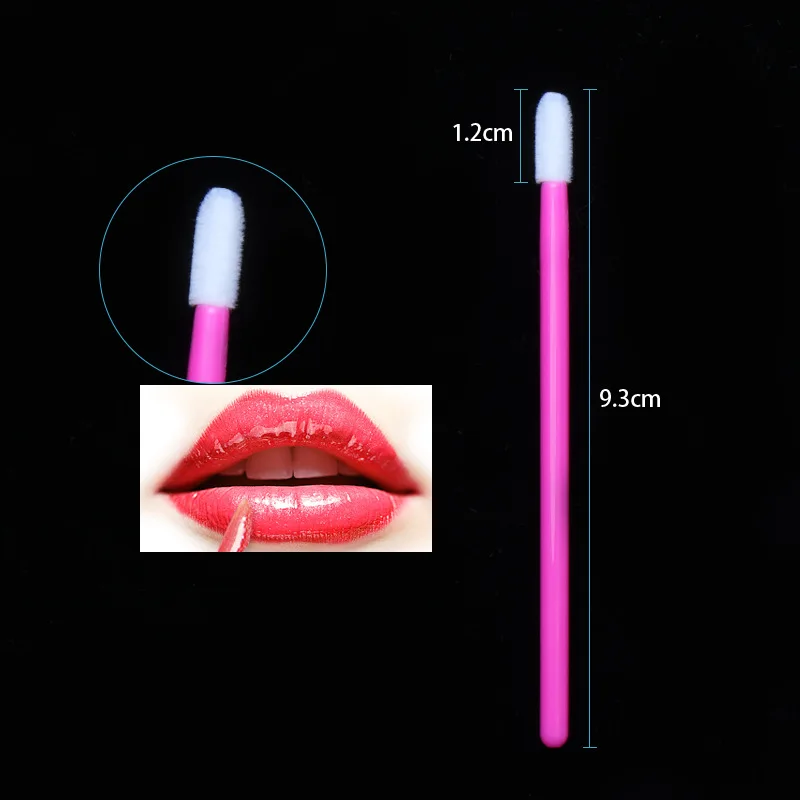 Professional Lip Brushes 200pcs Multi Colors Disposable Make Up Brush Cosmetic Tools Portable Lipstick Gloss Brushes 3