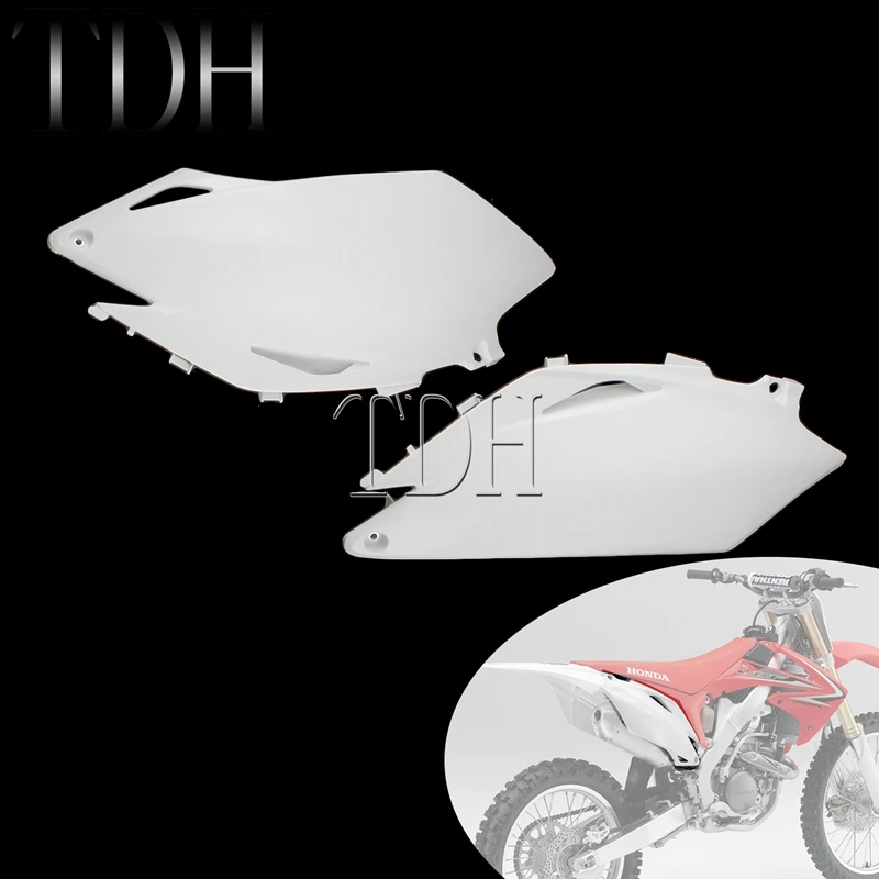 

For 2009-2012 Honda CRF450R 2010-2013 CRF250R Dirt Racing Bike Motocross PP Plastic Side Panel Cover Complete Fairing Kit