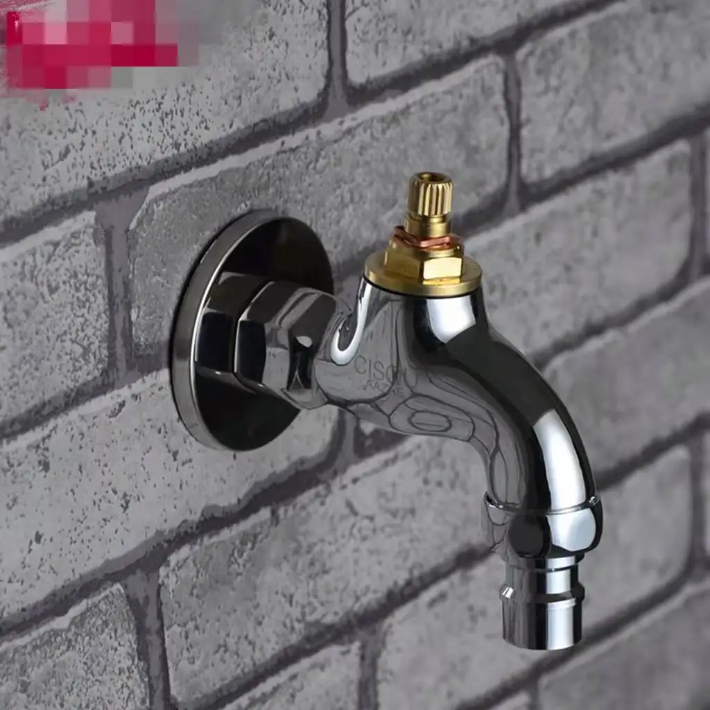Faucet copper valve core hot and cold water quick opening triangle valve washing machine switch ceramic core copper head r