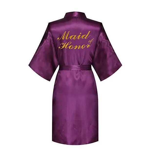 Летнее фиолетовое платье, атласный шелковый халат, свадебное платье, платье подружки невесты, женские одеяния, юбка, одежда, горячее слово, 1 шт