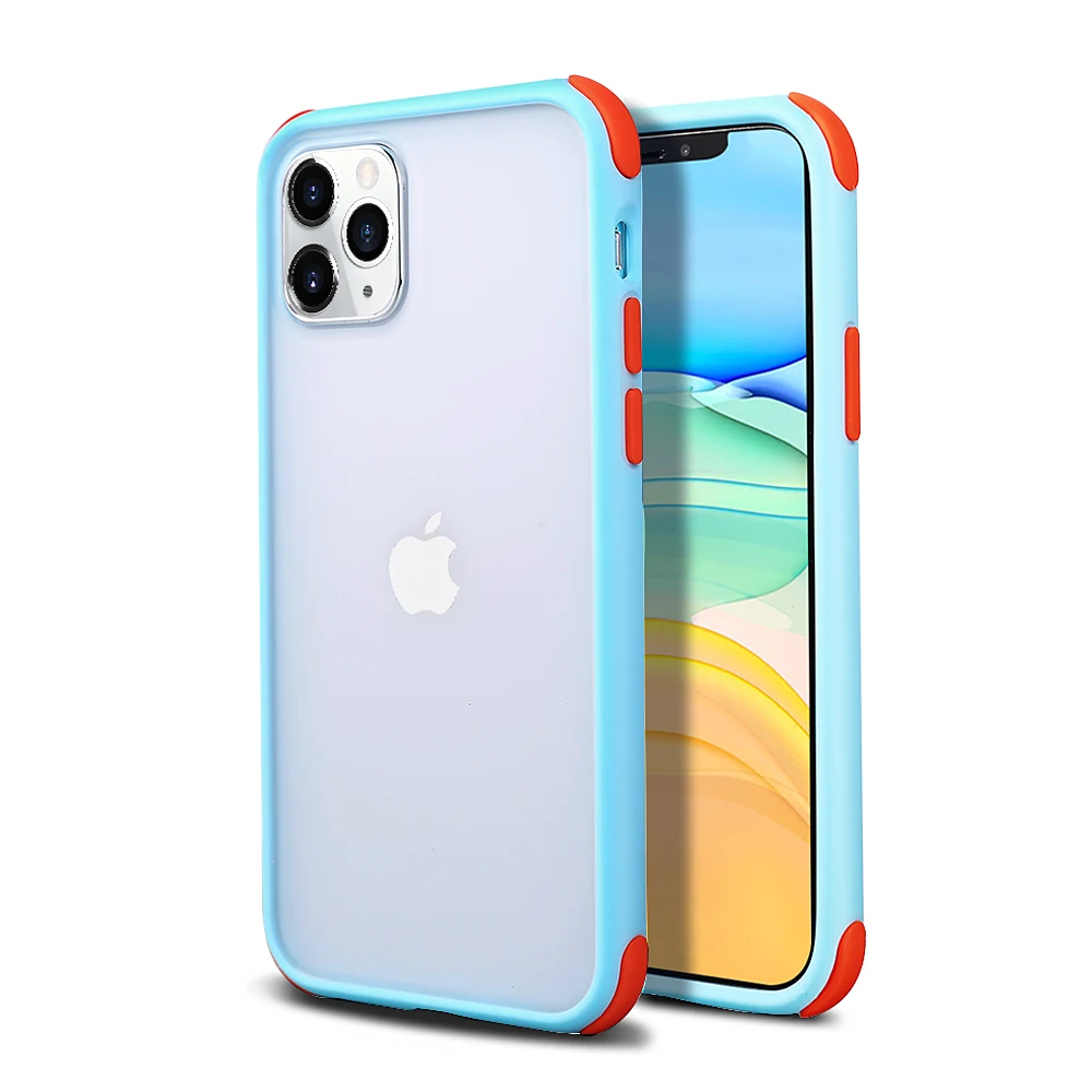 T7 Матовые прозрачные чехлы для iPhone 11Pro XR XS Max X 6 6S 7 8Plus Siliicone Бампер Жесткий PC телефон задняя крышка для iPhone 11Pro Max - Цвет: T7