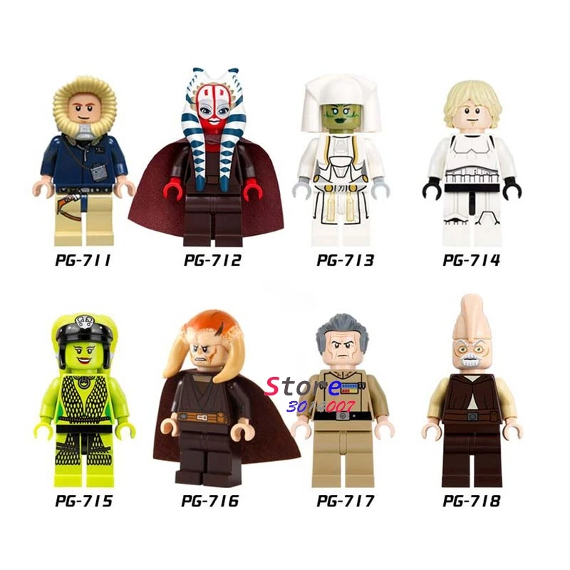 10Set-PG8051 10 компл. Серии 2 Дарт Вейдер Хан Solo R2-D2 BB-8 Ewok строительные блоки игрушки для детей фигурки - Цвет: 10Set-PG8051