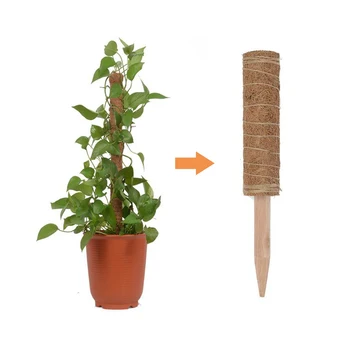 

2pcs Balcony Stakes Garden Indoor Outdoor Moss Pole Coir Totem Creepers Durable For Climbing Plant Stick With 10 Labels Support