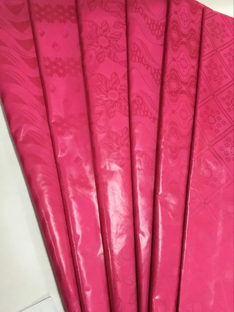 rose red Базен Riche похож на Getzner Последние хлопок Нигерия ткань атику высокое качество Базен Riche Guinea парча ткань 10 м/катушка - Цвет: rose red