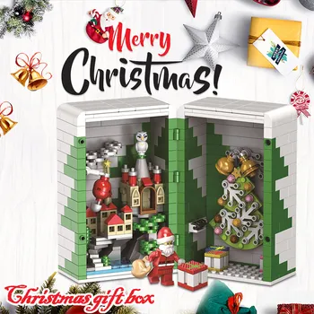 

Grinch Christmas Gift Box Building Blocks Compatible lys Friends Santa Claus Tree Action Figure Toys for Boys Children