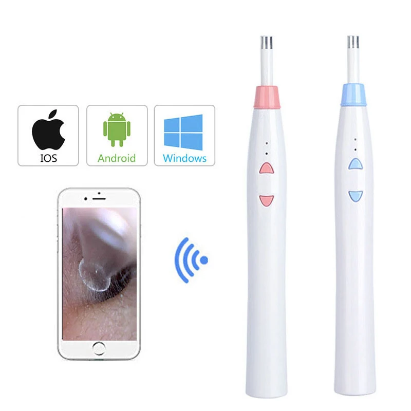 

5.5mm Wireless WiFi Integrated Ear Scoop Perfect for Apple Android Handle Medical Waterproof Visual Otoscope Ear Canal