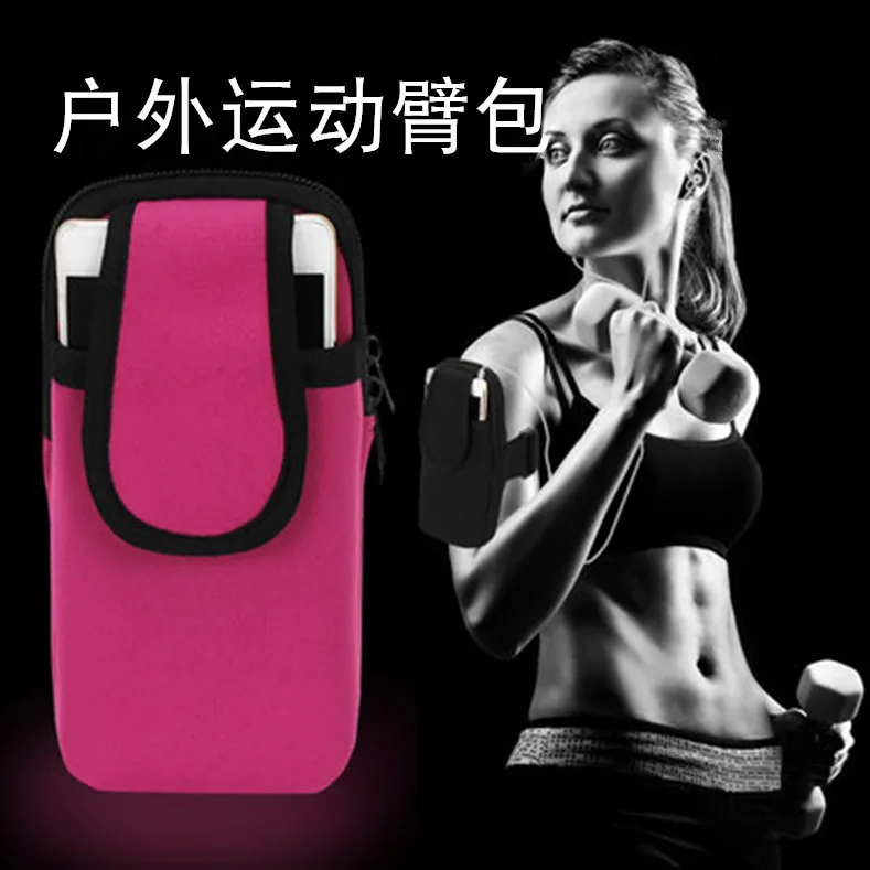 

Neoprene Men And Women Sports Hand Arm Bag Outdoor Running Mobile Phone Armstrap Shatter-resistant Waterproof Armband