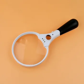

New 2X 4X 25X 3 LED Light Handheld Magnifier Reading Map Newspaper Magnifying Glass Jewelry Loupe