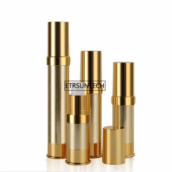 

100pcs 5ml 10ml 15ml 20ml 30ml Gold Silver Empty Airless Pump Container Essential Lotion Cream Cosmetic Bottle With Pump F3373
