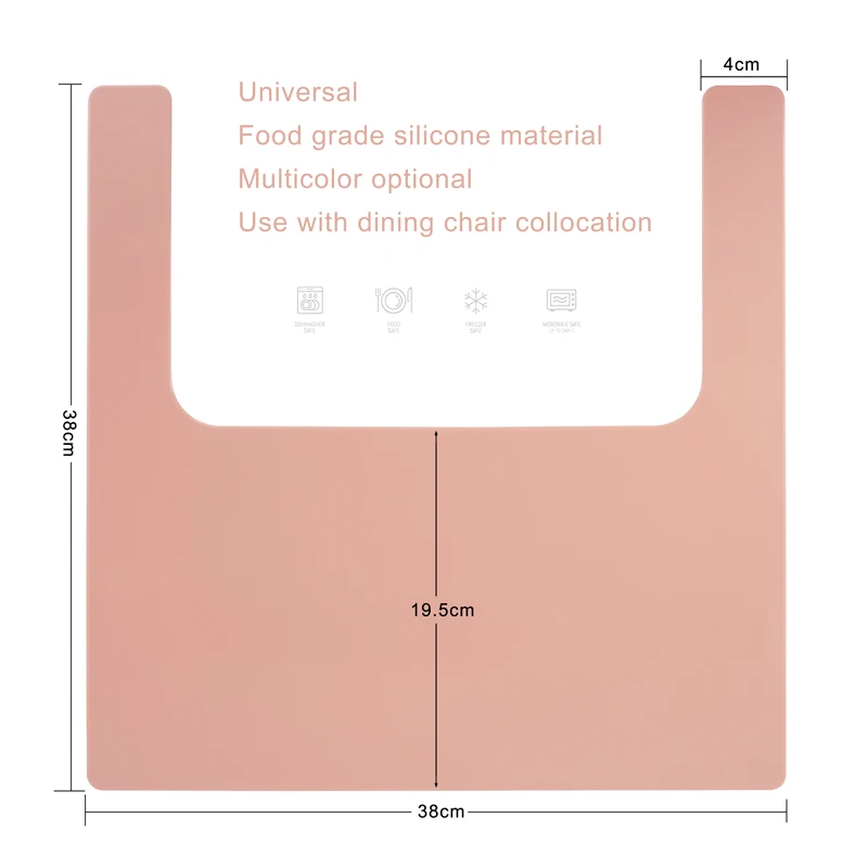 High Chair Custom Pure Color Placemat Feeding Solid Food Dining Plate Placemat Soft Silicone Table Mat Tableware Baby Stuff 6