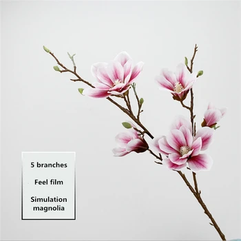 

5 touch film 3D printing simulation magnolia high-grade home engineering soft decoration floor art flower arrangement