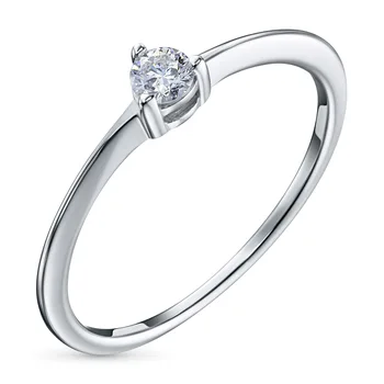 

White gold ring with a diamond e0901kts08200112
