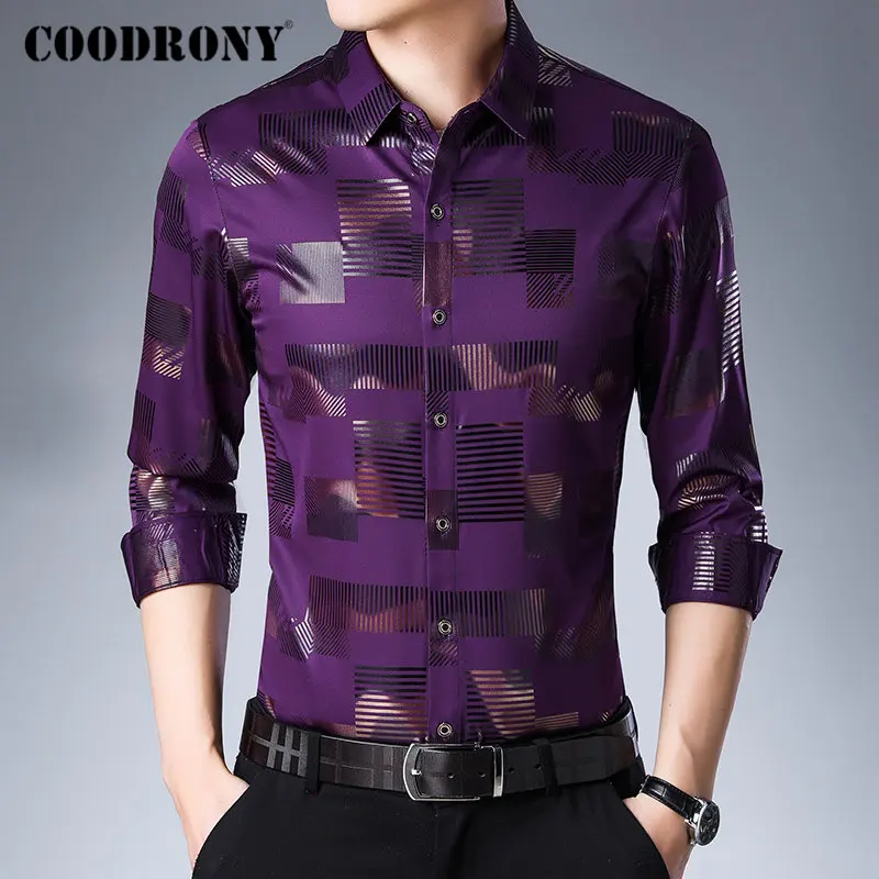 Бренд COODRONY, мужские рубашки с длинным рукавом, хлопковая рубашка, Мужская осенняя одежда, мужские повседневные рубашки, уличная мода, Camisa Masculina 96068