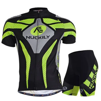 

NUCKILY Cycling Clothing Set Bike Short Sleeve Jerseys + Shorts Kits Breathable