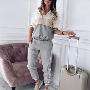

Wissen 2020 Fall Winter Women Sportswear Pullover Multicolor Running Sets Long Pants with Pockets Female Sports Suit 7800807