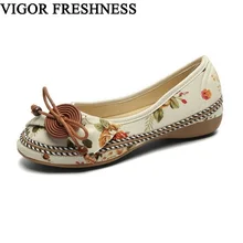VIGOR/свежая обувь; женская обувь на плоской подошве; весенне-осенние мокасины; оксфорды; женские водонепроницаемые мокасины; пеньковая повседневная женская обувь на плоской подошве в стиле ретро; WY320