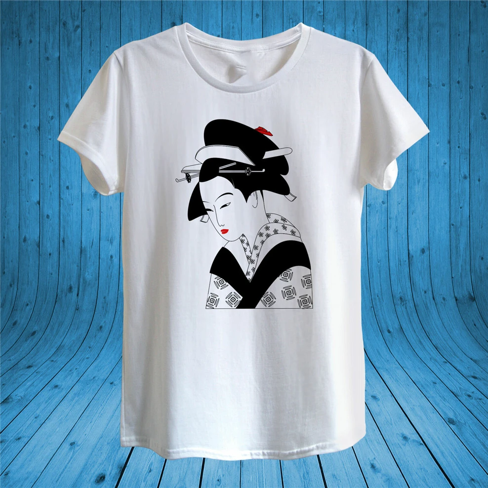 Japan Geisha Traditional Ornament Travel T Shirt Design Unisex Man