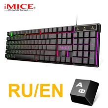 Gaming Keyboard with Backlight Imitation Mechanical Keyboard Russian Keycaps Wired Gamer Keyboard for Computer Game 104 Keys motospeed 104 keys mechanical keyboard ergonomic design black rgb gaming keyboard with backlight for pc computer gamer free ship