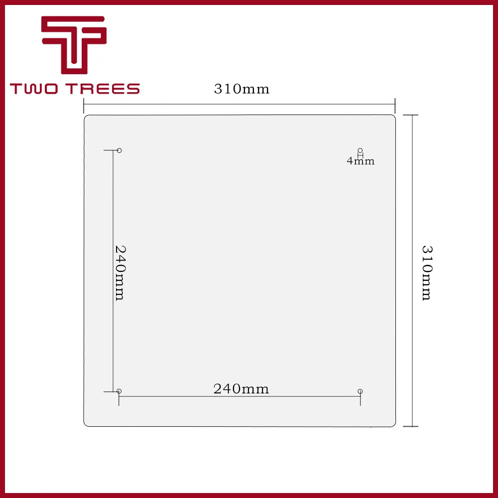 3003003.0mm 3D Printer Parts 1PCS black MK3 hotbed latest Aluminum heated bed for Hot-bed Support 12V 3103103.0mm 12V24V (5)